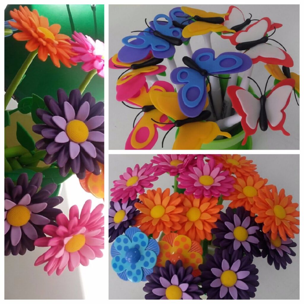 Taller de flores de goma eva