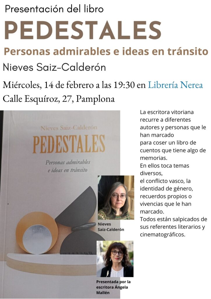 Presentacion y firma del libro 1 Librería y Papelería Nerea | Pamplona Pedestales. Personas admirables e ideas en tránsito