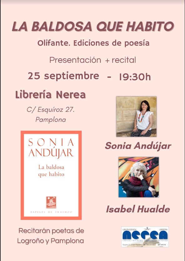 presentacion sonia Librería y Papelería Nerea | Pamplona PRESENTACIÓN: La baldosa que habito